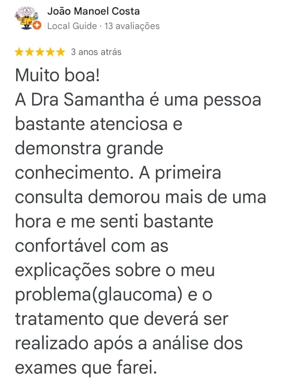 Depoimento de paciente