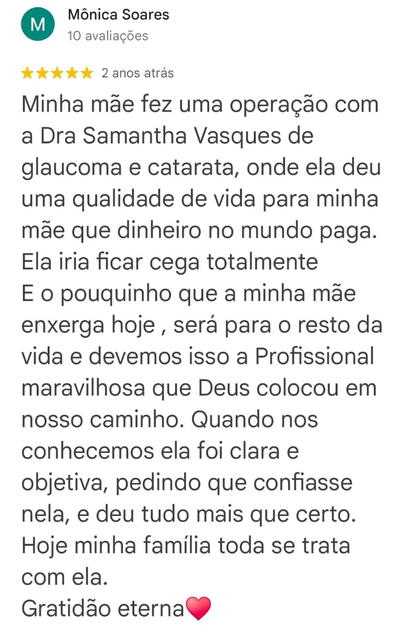 Depoimento de paciente