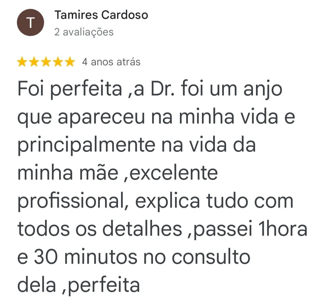 Depoimento de paciente