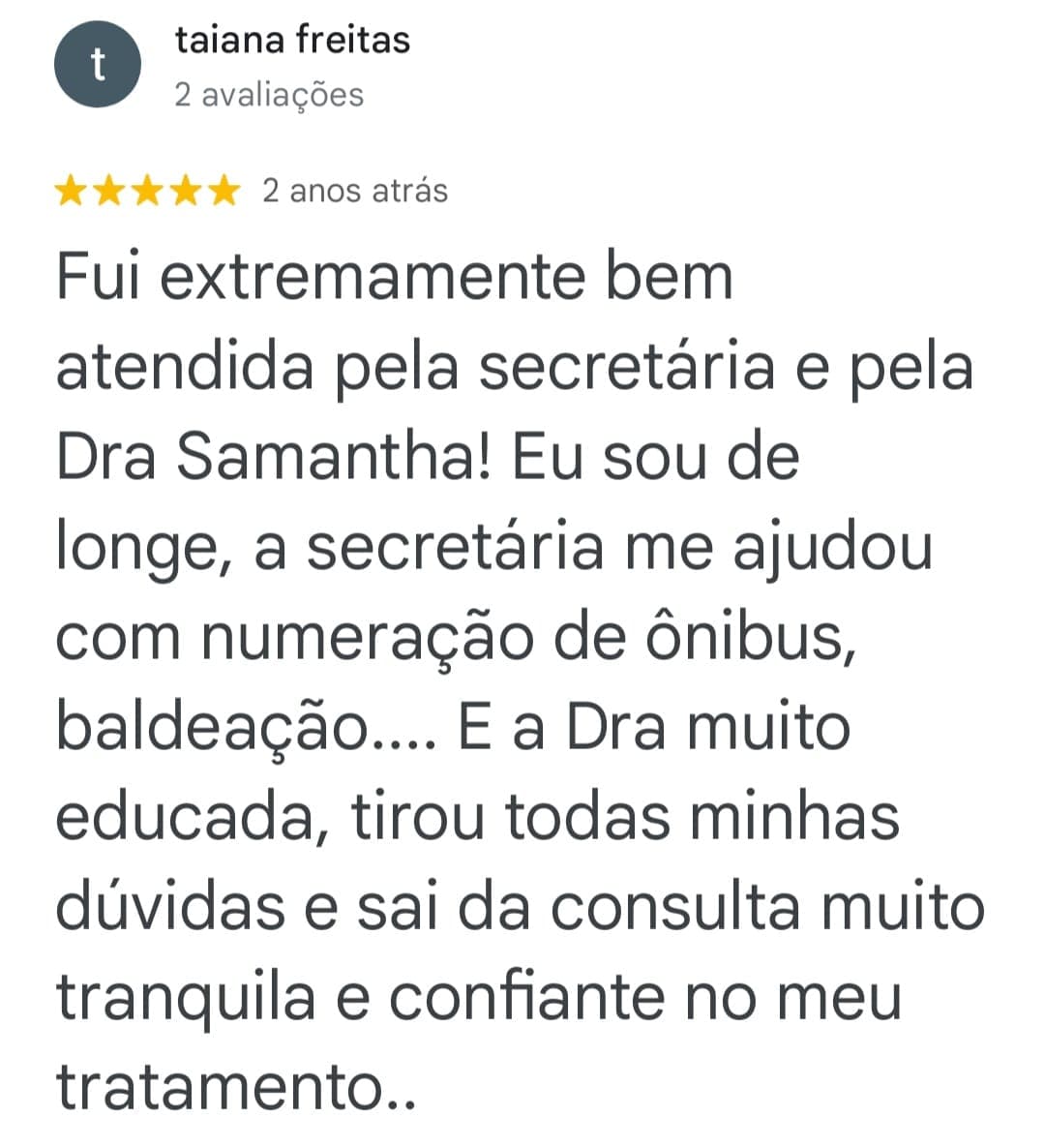 Depoimento de paciente