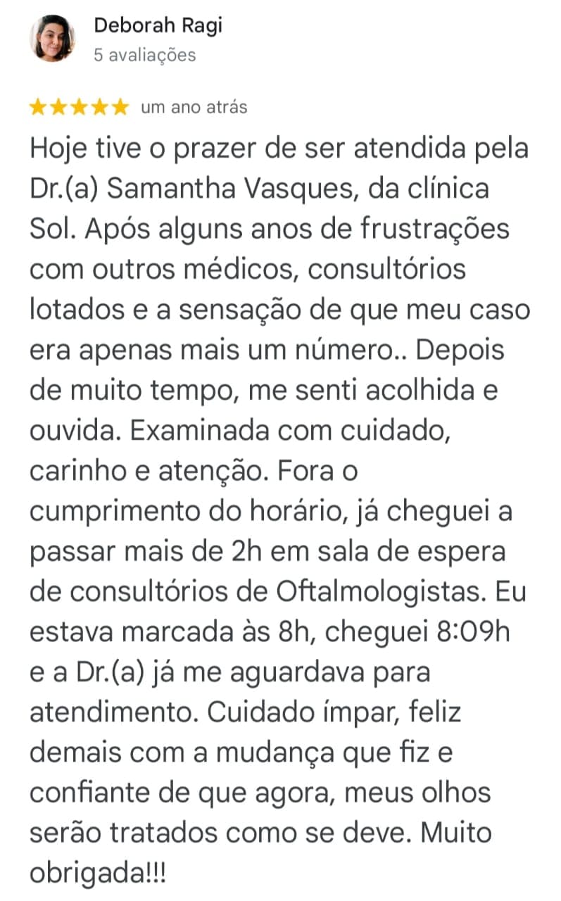 Depoimento de paciente