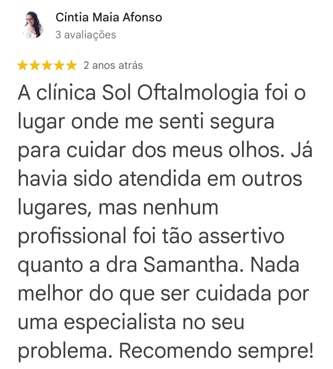Depoimento de paciente