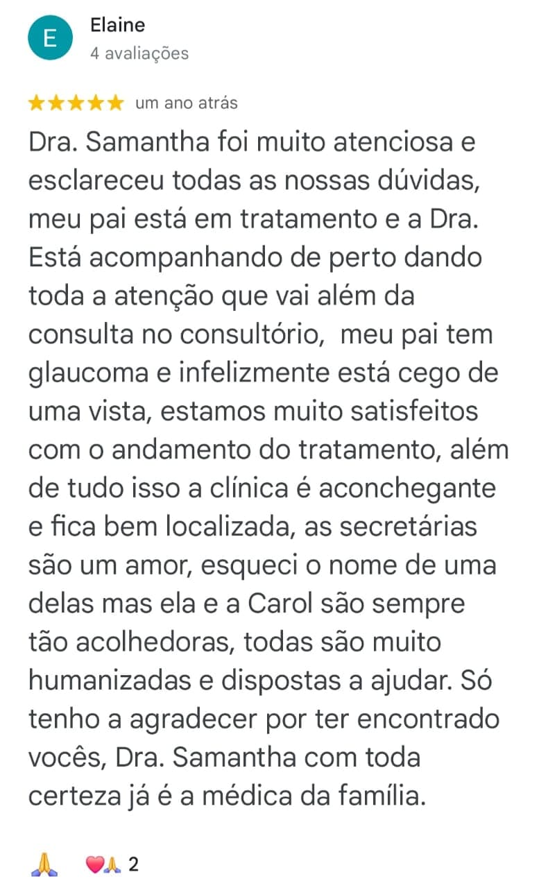 Depoimento de paciente